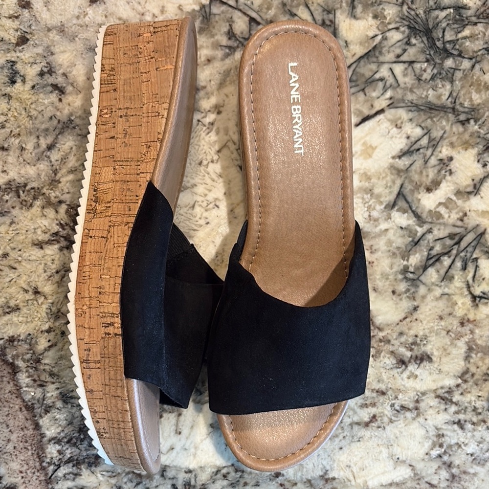 Lane Bryant Black Wedge Shoes Comfortable Stylish Design